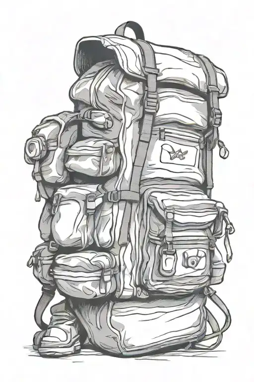 Camping Backpack Holding Some