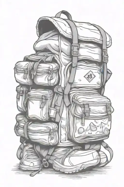 Camping Backpack Holding Some