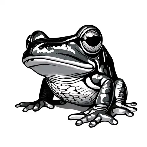Black And White Ignorant Style Frog