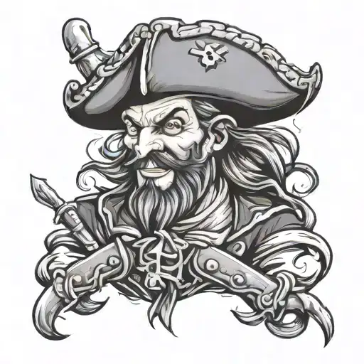 Happy Pirate Wearing