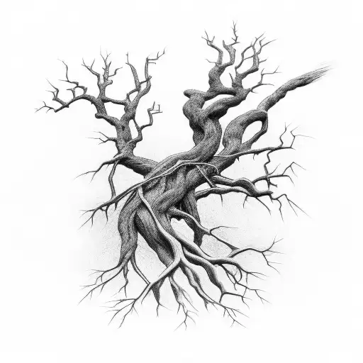 Staircase Transforming Into Tree Roots