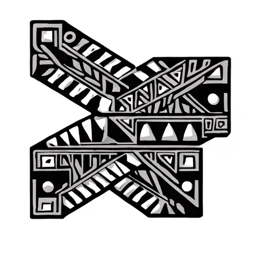 Domino With Aztec Style Design