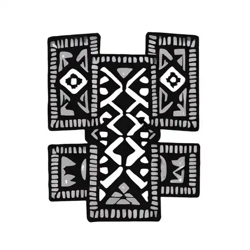 Domino With Aztec Style Design