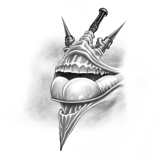 Mouth With A Tongue As A Sword