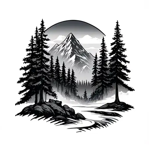Mountain And Forest
