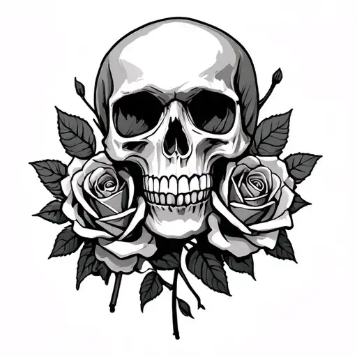 Skull And Rosses