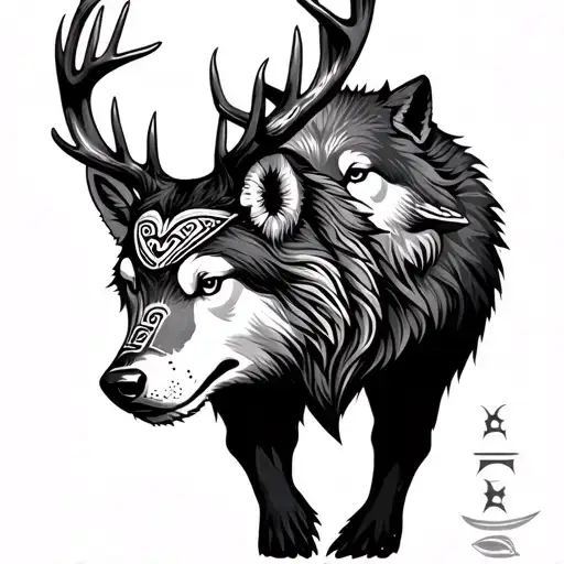 Totem Pole Bear Deer Wolf And Salmon