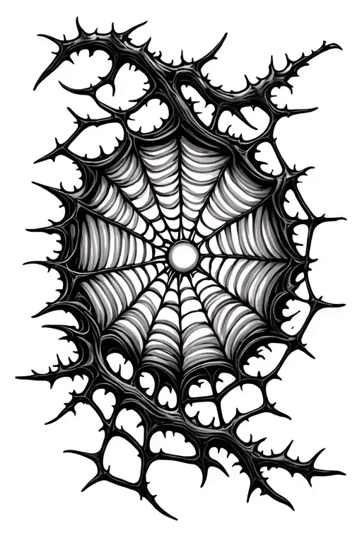 Vine With Thorns That Is A Spider Web