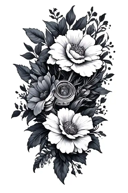 Floral And Mechanical Sleeve