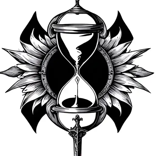 Hourglass Where There Is A Dagger At The Bottom
