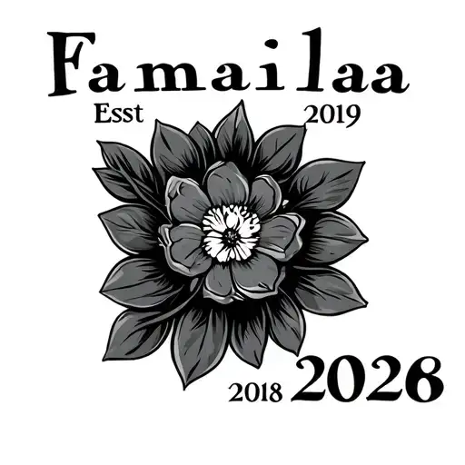 The Word Familia Est 2009 2018 2025 Prominently Displayed