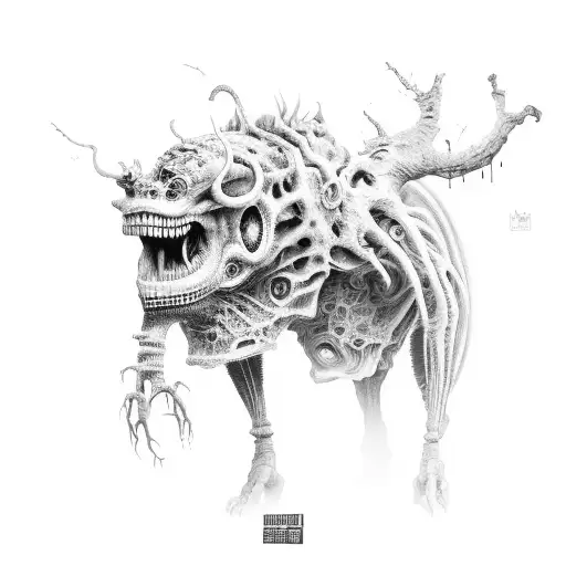 Bizarre Sci-fi Creatures Exploring A Mystical Forest