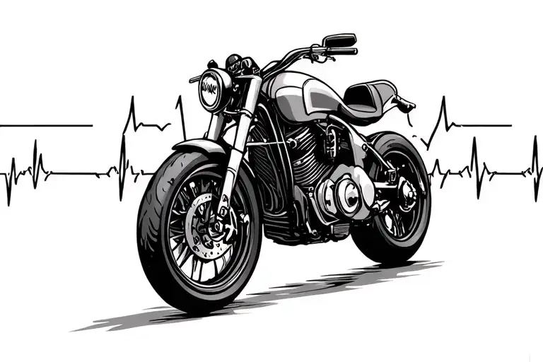 Motorcycle Heartbeat Line