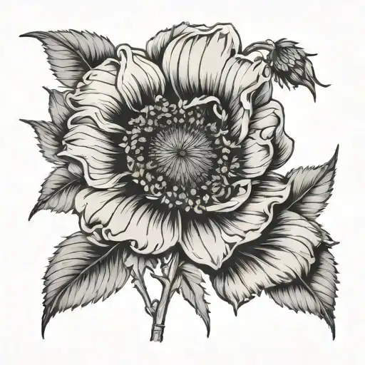 Wild Flowers Poppy Sunflower