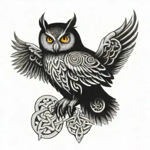 Owl And Celtic Knot