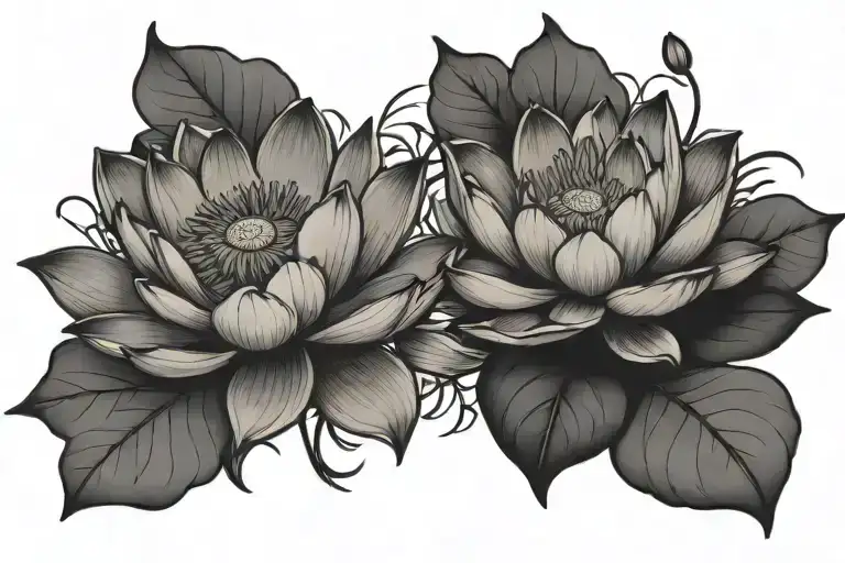 Lotus And Olive Branches