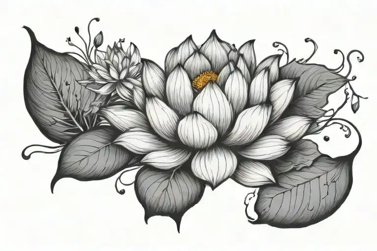 Lotus With Branches Without Big Leaves