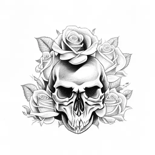 Skull And Roses
