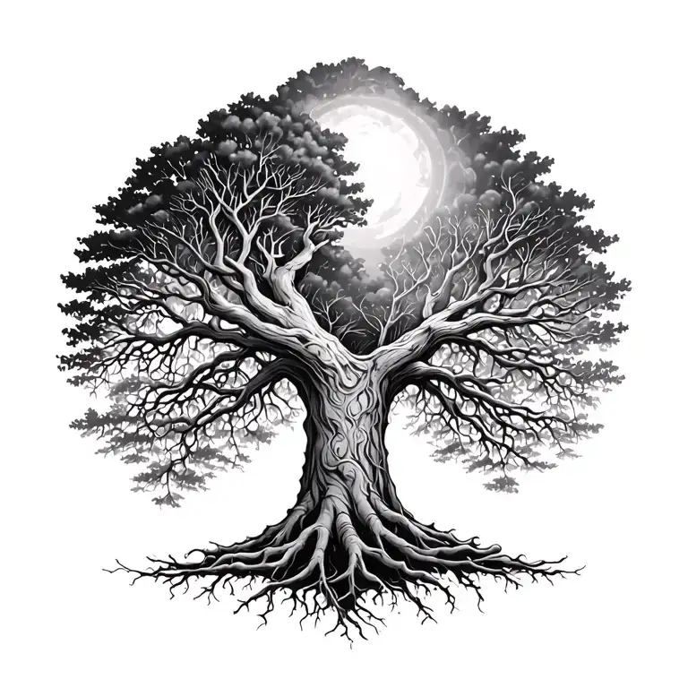 Full Back Tree And Root System