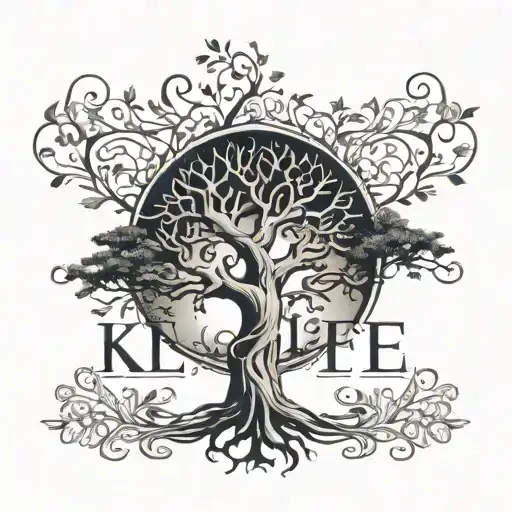 Tree Of Life With The Letters K E A J