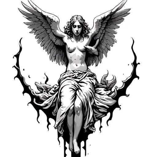 Depression Angel Falling To Hell