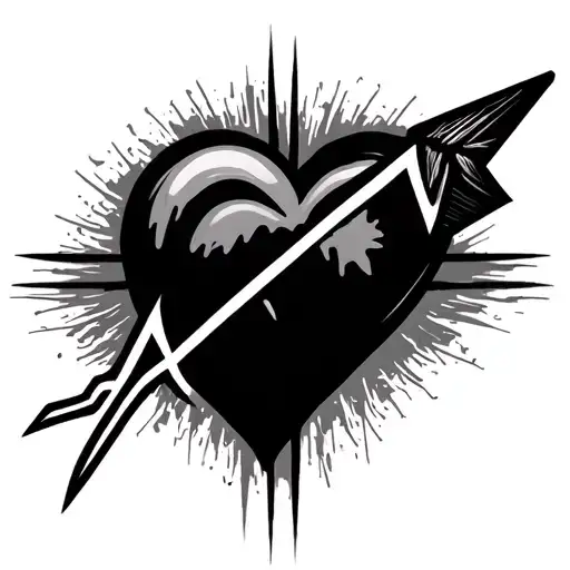 Arrow With Heartbeat Line