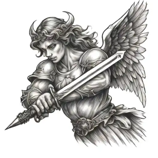 Angel Holding A Sword