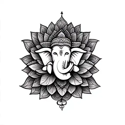 Ocean Waves Mumford And Sons Ganesha Lotus Flower Mandala