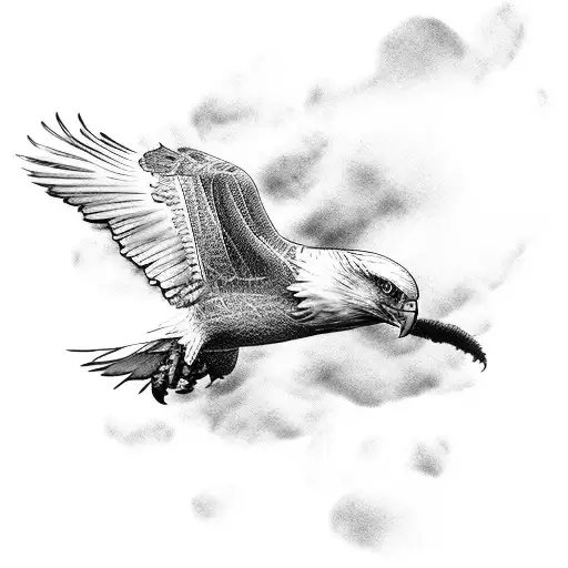 Agressive Flying Eagle