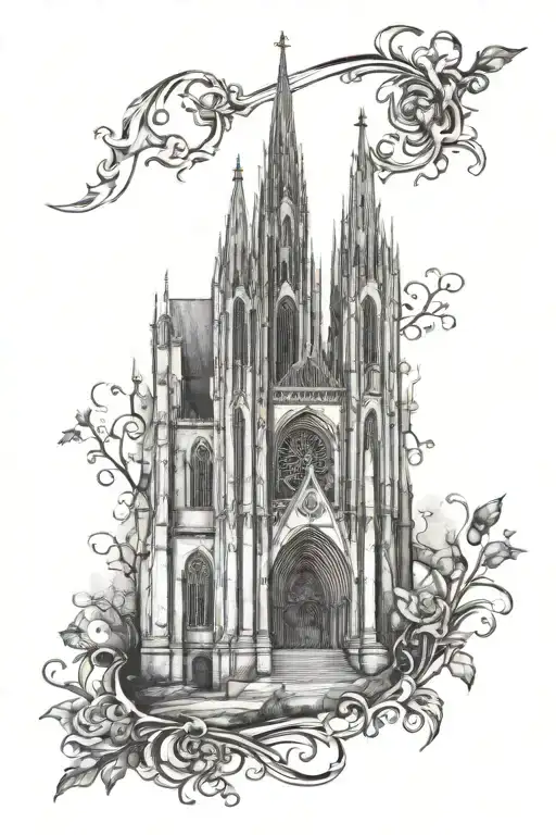 Gothic Cathedral Scene