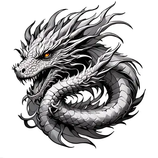 Dragon Spine Tattoo Design