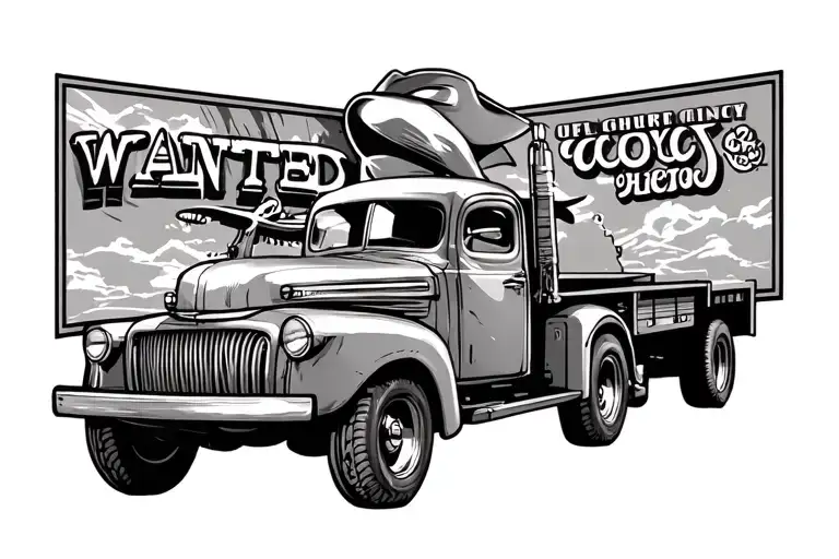 Trucks And Wanted Cowboy