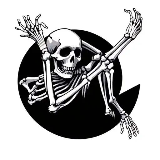 Skeleton Reaching Down