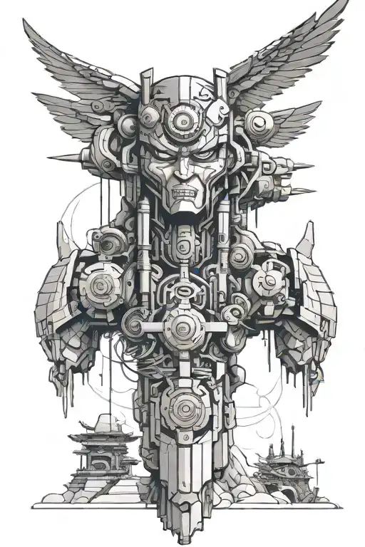 Cyberpunk Totem Pole