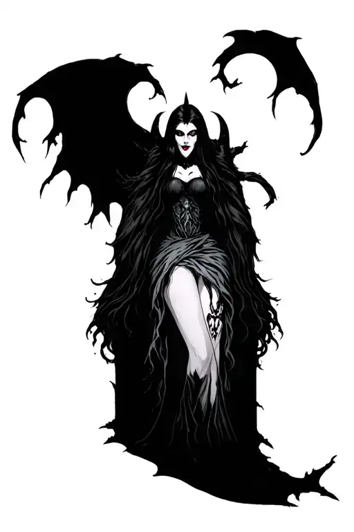 Gothic Cathedral In The Woods With Sexy Vampire Queen