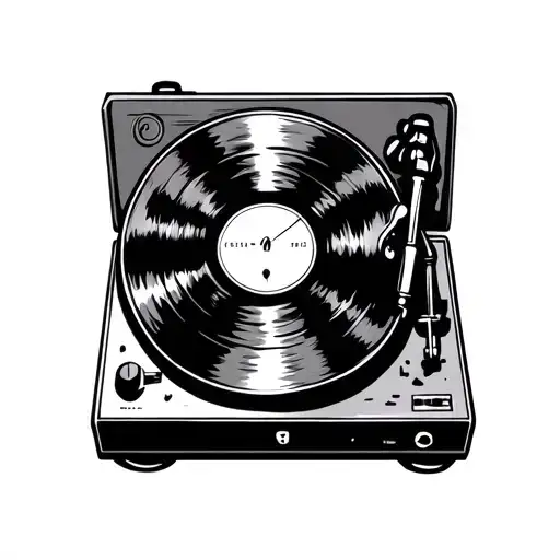 Record Player With Country Music