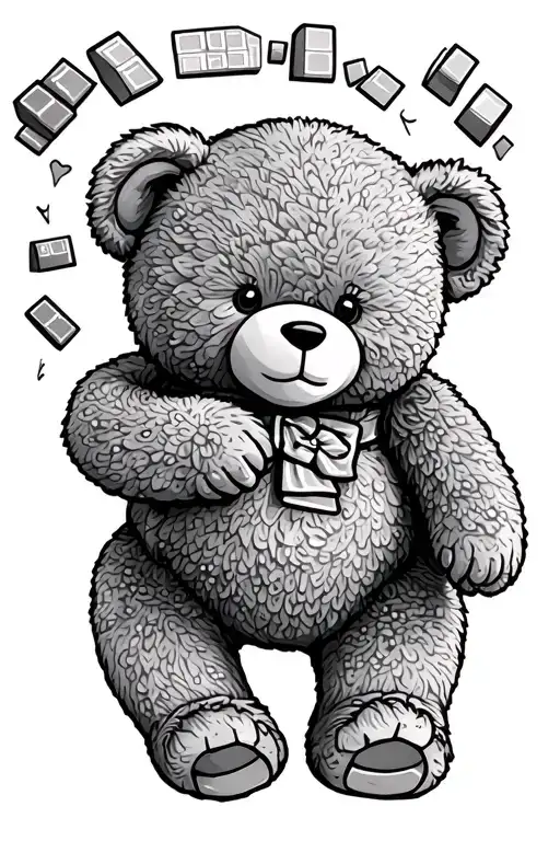 Teddy Bear Baby Building Blocks Fore Arm