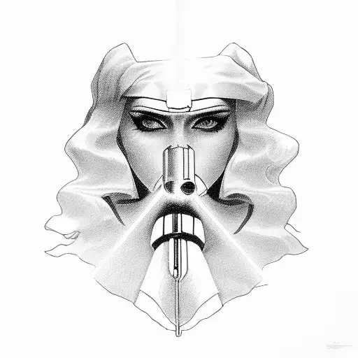 A Beautiful Woman Gracefully Wielding A Lightsaber