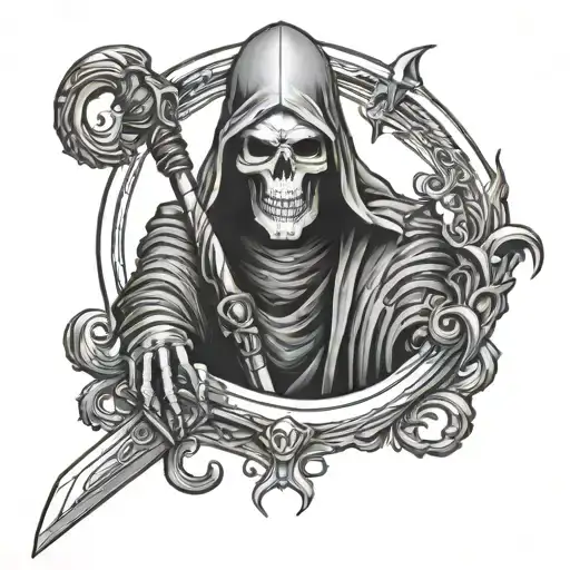 Grim Reaper Skull Scyth