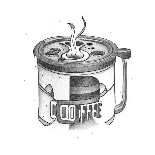 A Coffee Mug Surrounded By Hiking And Camping Gear