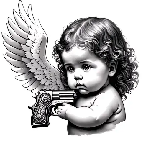 Angel Baby Pistol In Drawing