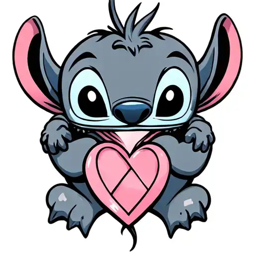 Stitch With Cancer Ribbon Heart