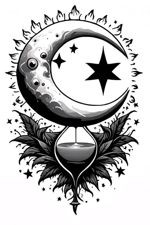 Sun Moon Stars Hourglass