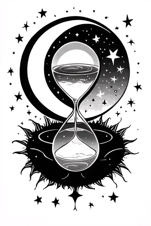 Sun Moon Stars Hourglass