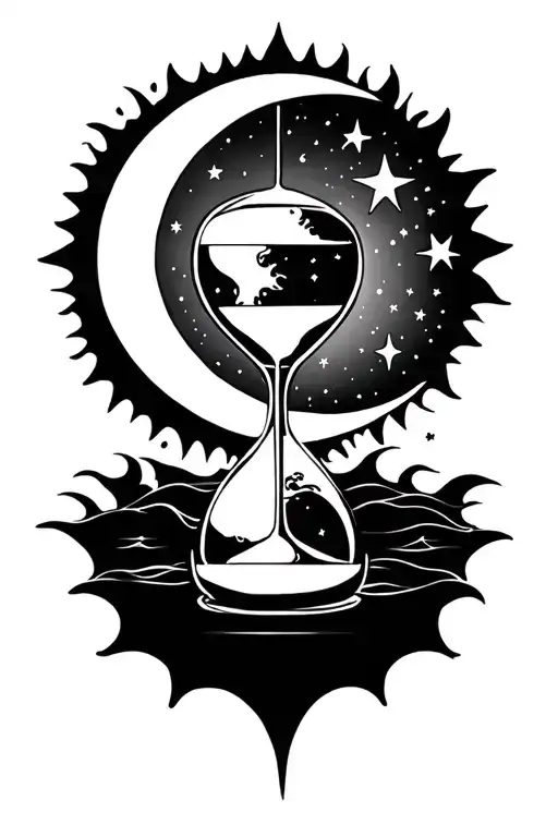 Sun Moon Stars Hourglass