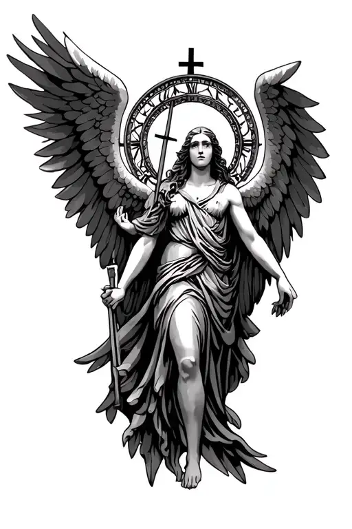 Religious Arch Angel Time Survivor