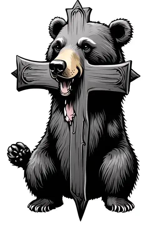 Bear And A Cross