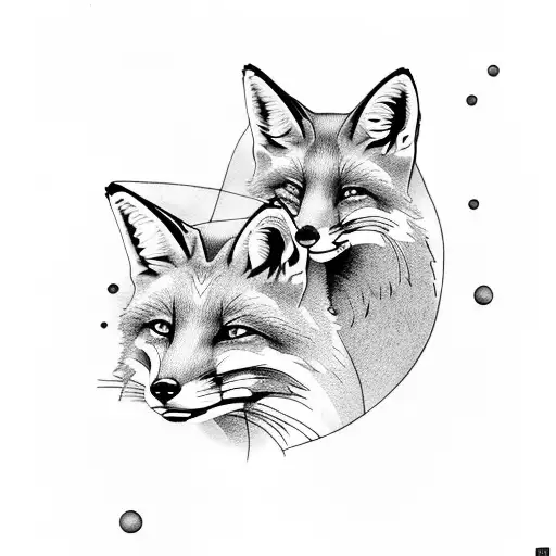 Full Fox With Galaxy Pattern