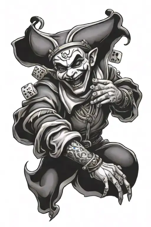 Jester Throwing Dice