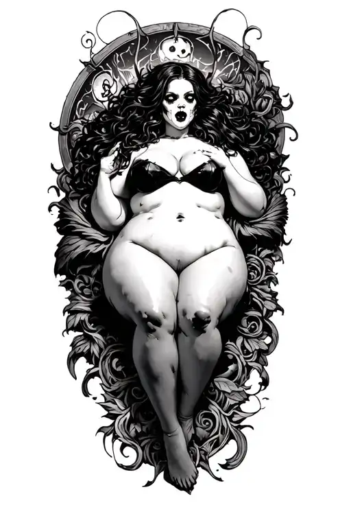 Chubby Nude White Girl Laying Down Vampire